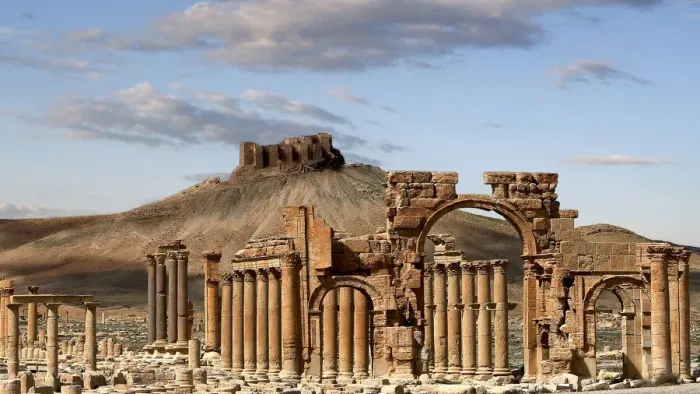 Framed Print : Ruins of an ancient city, Palmyra, Syria Framed Print : Ruins of an ancient city, Palmyra, Syria