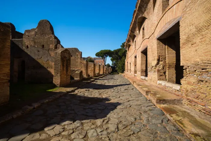 Framed Print : The ruins of the Ancient Roman harbour city of Ostia Antica in Rome, Italy Framed Print : The ruins of the Ancient Roman harbour city of Ostia Antica in Rome, Italy