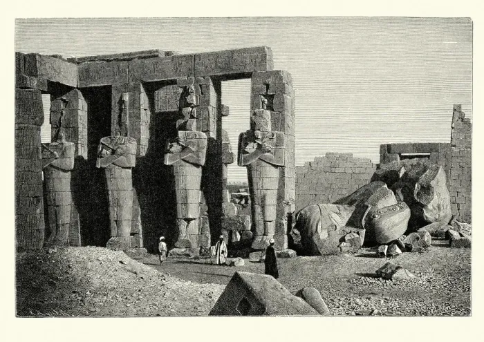 Framed Print : Ruins of Ancient Thebes, Egypt Framed Print : Ruins of Ancient Thebes, Egypt