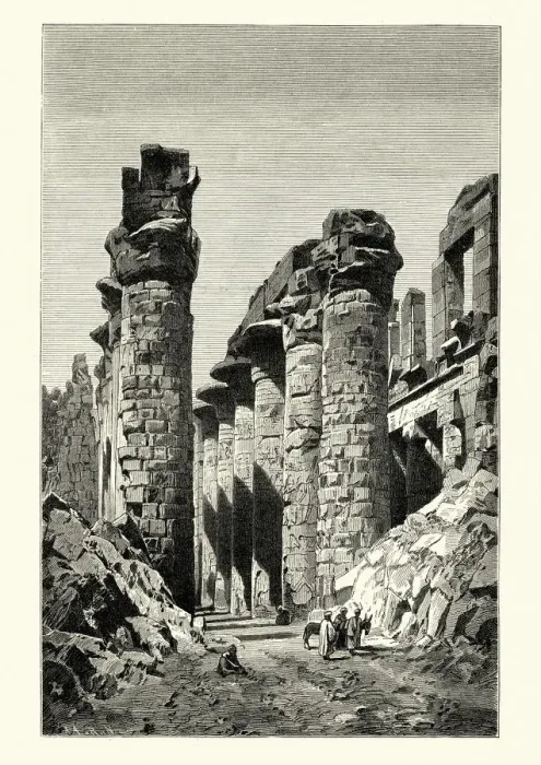 Framed Print : Ruins of Ancient Thebes, Egypt Framed Print : Ruins of Ancient Thebes, Egypt