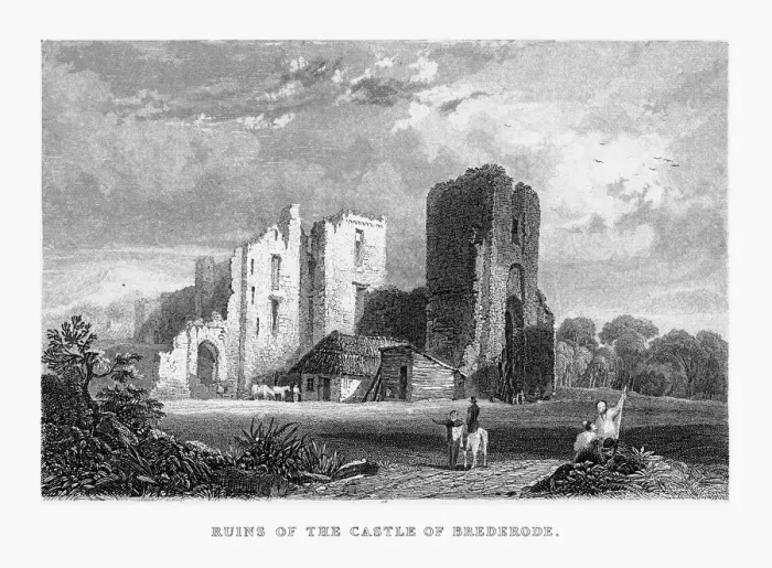 Framed Print : Ruins of the Castle of Brederode in Ghent, Holland Circa 1887 Framed Print : Ruins of the Castle of Brederode in Ghent, Holland Circa 1887