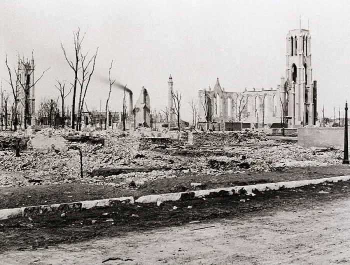 Framed Print : Ruins Of Chicago Fire / 1871 / Churches Framed Print : Ruins Of Chicago Fire / 1871 / Churches