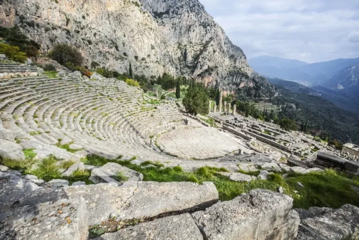 Framed Print : Ruins of Delphi Theatre Framed Print : Ruins of Delphi Theatre