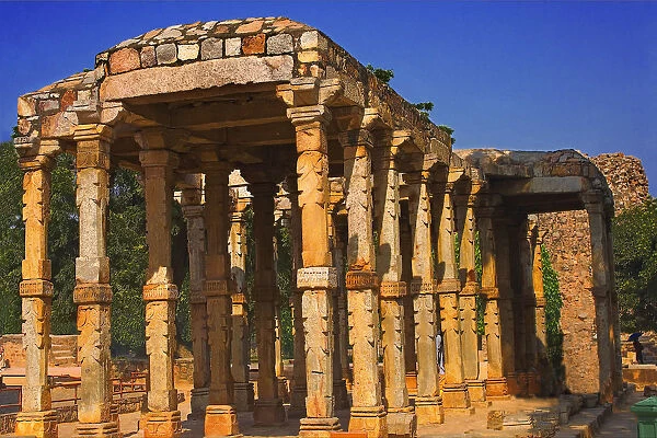 Ruins of Hindu Temple complex in delhi