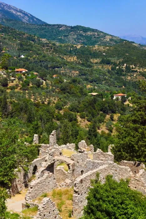 Framed Print : Ruins of old town in Mystras, Greece Framed Print : Ruins of old town in Mystras, Greece