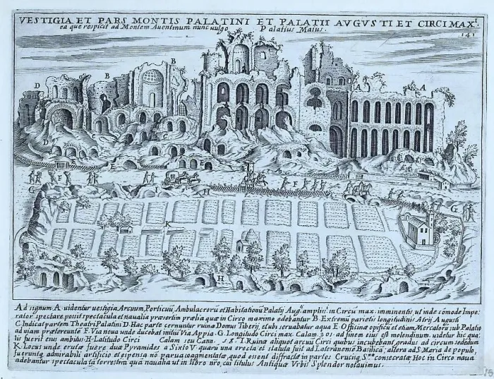 Framed Print : Ruins of the Palace of Augustus and the Circus Maximus on the Palatine Hill, historical Rome, Italy, digital reproduction of an original 17th century master, original date unknown Framed Print : Ruins of the Palace of Augustus and the Circus Maximus on the Palatine Hill, historical Rome, Italy, digital reproduction of an original 17th century master, original date unknown