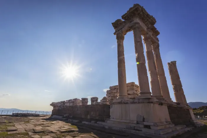 Framed Print : Ruins of the Temple of Trajan, the Pergamenes were known as the temple-keepers of Asia Framed Print : Ruins of the Temple of Trajan, the Pergamenes were known as the temple-keepers of Asia