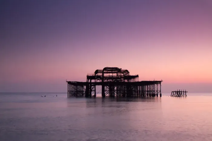 Framed Print : Ruins of West Pier Framed Print : Ruins of West Pier