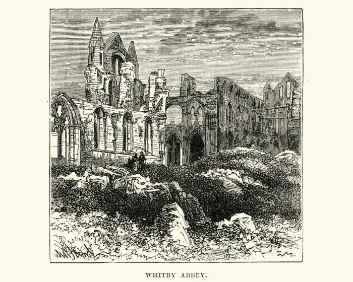 Framed Print : Ruins of Whitby Abbey, 19th Century Framed Print : Ruins of Whitby Abbey, 19th Century