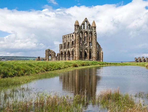 The ruins of Whitby Abbey, Whitby, North Yorkshire, England, United Kingdom