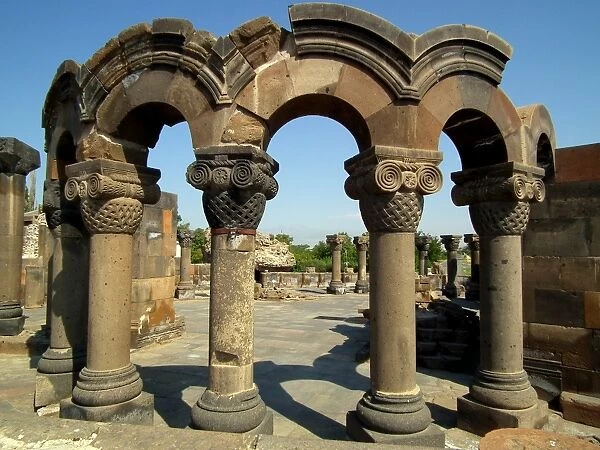 Ruins of Zvartnots cathedral, Armenia
