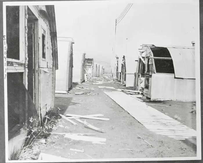 Framed Print : Run-Down Navy Housing