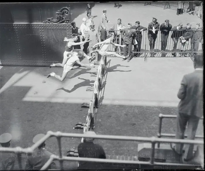 Framed Print : Runner Winning Hurdle Competition Framed Print : Runner Winning Hurdle Competition