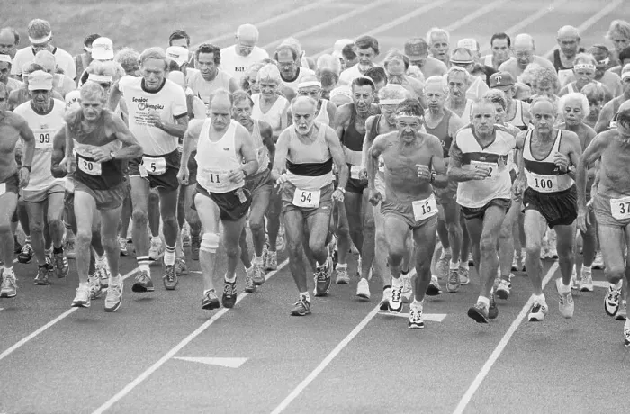 Framed Print : Runners Competing in Senior Olympics Race Framed Print : Runners Competing in Senior Olympics Race
