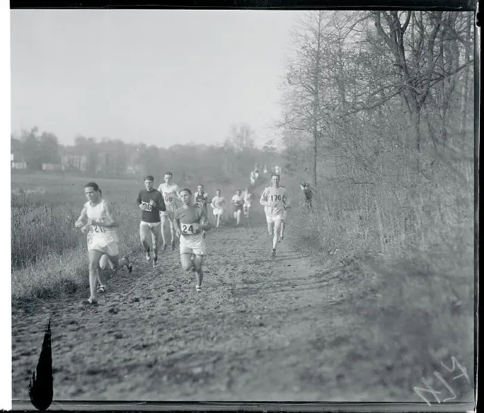 Framed Print : Runners During Race Through Van Cortland Park Framed Print : Runners During Race Through Van Cortland Park