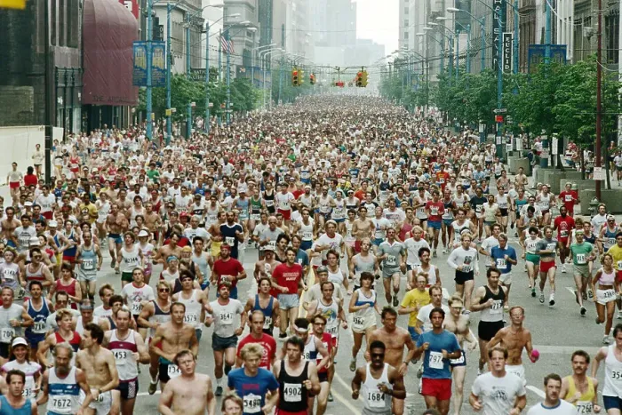 Framed Print : Runners at Revco-Cleveland Race Framed Print : Runners at Revco-Cleveland Race