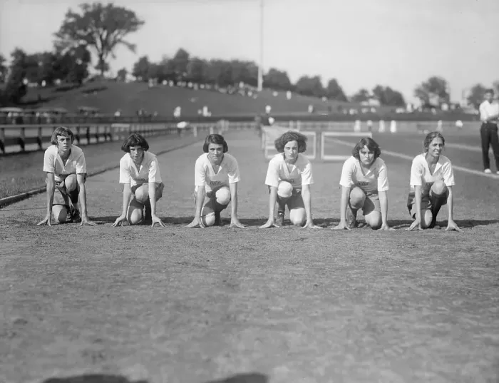 Framed Print : Runners Waiting in Starting Position