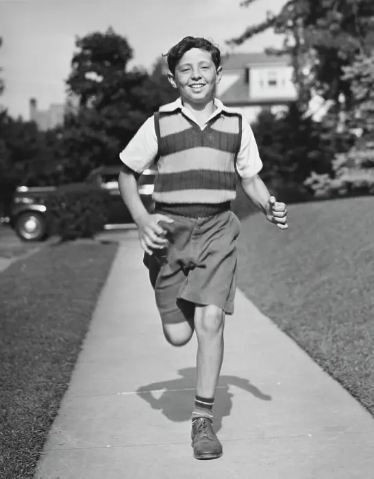 Framed Print : Running Boy