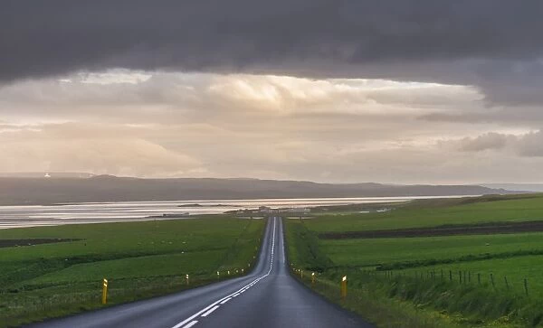 rural road on the landscape scene of Iceland