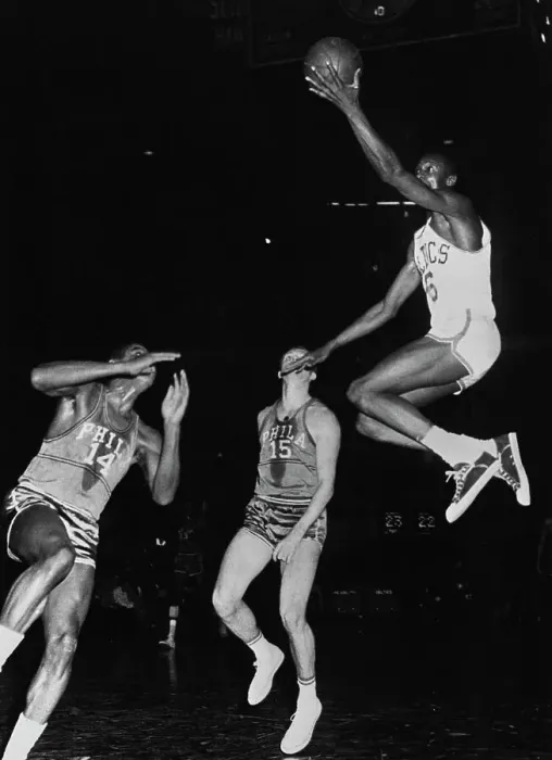 Framed Print : Bill Russell In The Air Framed Print : Bill Russell In The Air