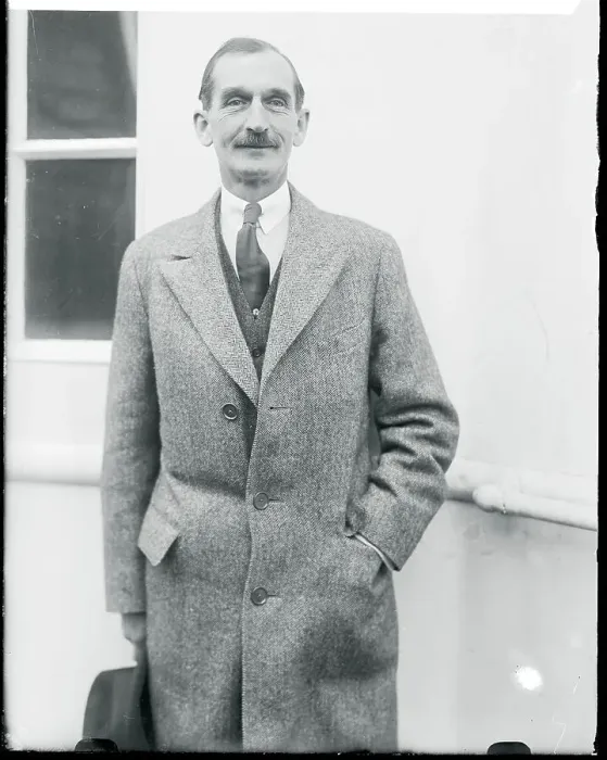 Framed Print : Russell Doubleday Posing on Liner Deck