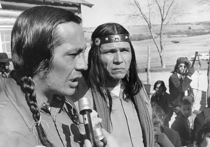 Framed Print : Russell Means and Dennis Banks Framed Print : Russell Means and Dennis Banks