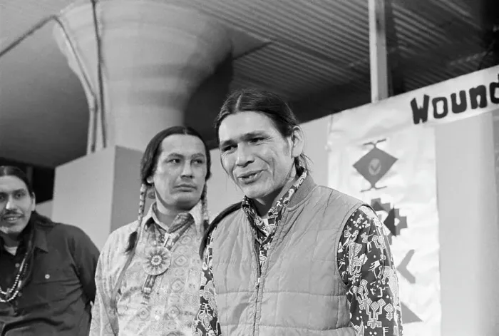 Framed Print : Russell Means, Dennis Banks In Courthouse Framed Print : Russell Means, Dennis Banks In Courthouse
