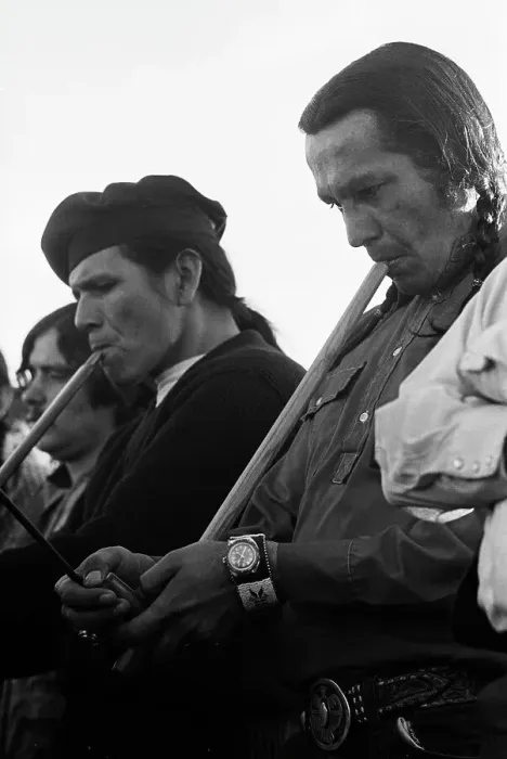 Framed Print : Russell Means, Dennis Banks Smoke Pipes Framed Print : Russell Means, Dennis Banks Smoke Pipes