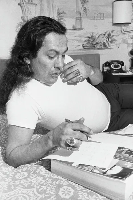 Framed Print : Russell Means On Phone, Pen In Hand Framed Print : Russell Means On Phone, Pen In Hand