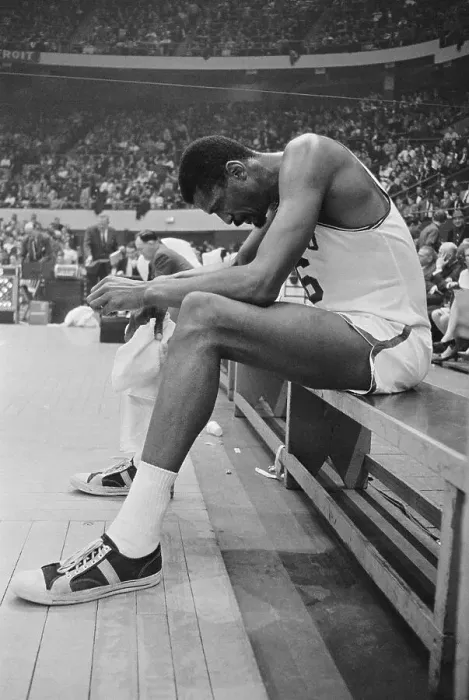 Framed Print : Bill Russell Resting on a Bench Framed Print : Bill Russell Resting on a Bench