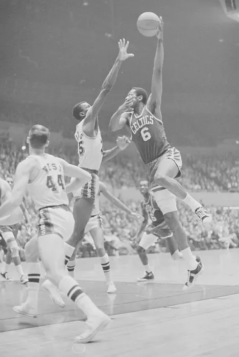 Framed Print : Bill Russell Trying to Shoot Framed Print : Bill Russell Trying to Shoot