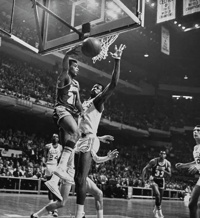 Framed Print : Bill Russell Vs Archie Clark Framed Print : Bill Russell Vs Archie Clark