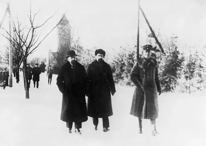 Framed Print : Russian Delegates On Way To Conference Framed Print : Russian Delegates On Way To Conference