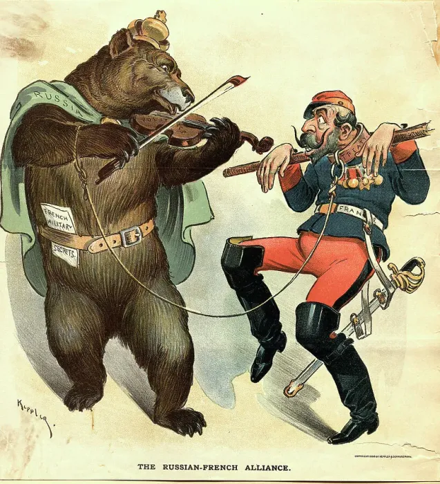 Framed Print : The Russian-French Alliance Framed Print : The Russian-French Alliance