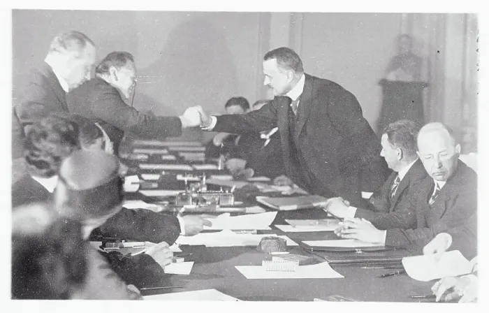 Framed Print : Russian and German Leaders Conferring in Conference Framed Print : Russian and German Leaders Conferring in Conference