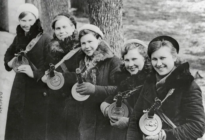 Framed Print : Russian Girls Ready to Serve in Guerilla Units Framed Print : Russian Girls Ready to Serve in Guerilla Units
