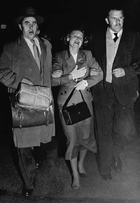 Framed Print : Russian Guards Taking Mrs. Evikoya Petrov to a Plane Framed Print : Russian Guards Taking Mrs. Evikoya Petrov to a Plane