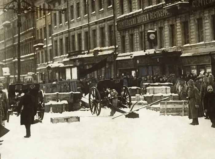 Framed Print : Russian Revolutionist Barriers in the Snow Framed Print : Russian Revolutionist Barriers in the Snow
