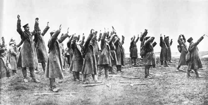 Framed Print : Russian Soldiers Surrendering Framed Print : Russian Soldiers Surrendering