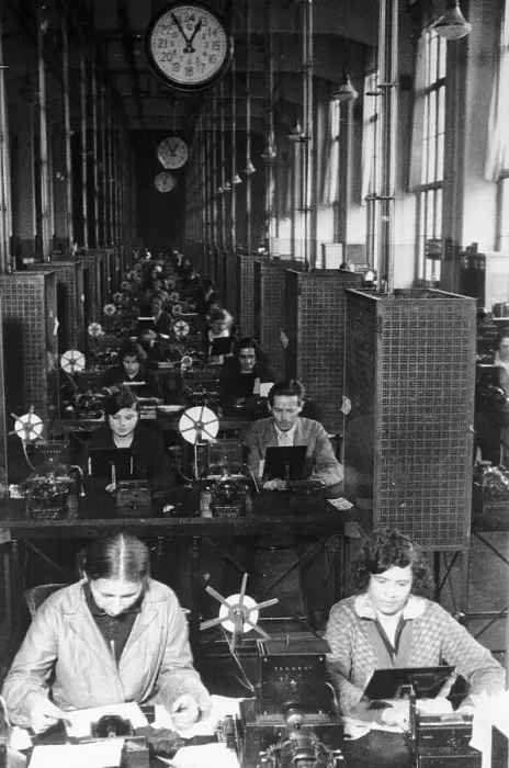 Framed Print : Russian Telegraph Office in 1932 Framed Print : Russian Telegraph Office in 1932