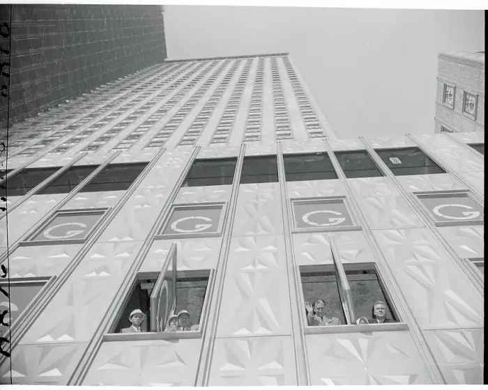 Framed Print : Russians in Windows of High Rise Building