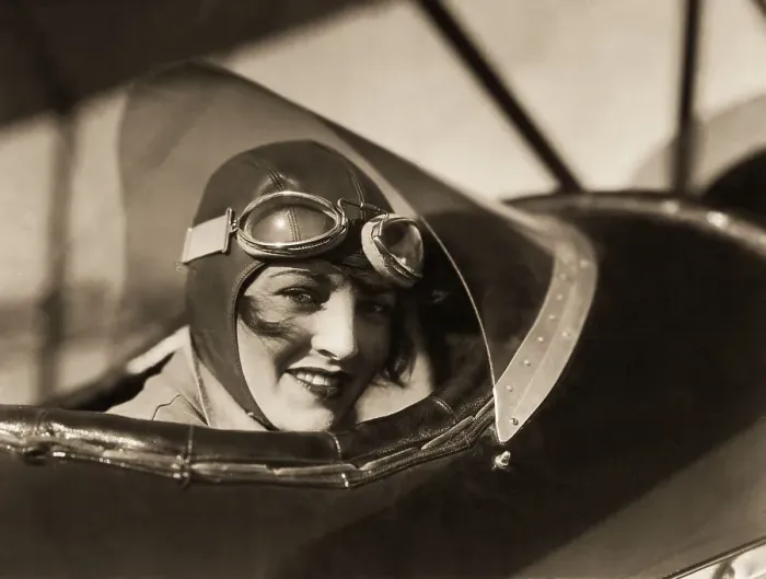 Framed Print : Ruth Elder in Plane Framed Print : Ruth Elder in Plane