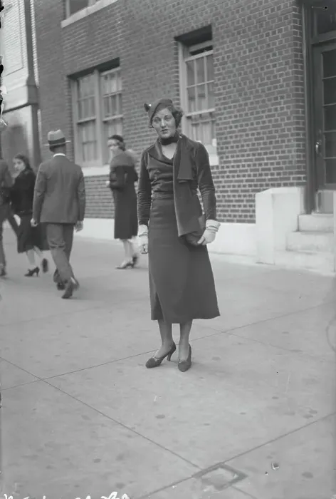 Framed Print : Ruth Elder Posing Outside of Building