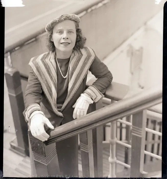 Framed Print : Ruth Gordon on the Deck of Queen Mary Framed Print : Ruth Gordon on the Deck of Queen Mary