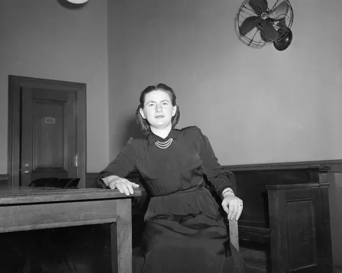 Framed Print : Ruth Greenglass Testifies at Trial Framed Print : Ruth Greenglass Testifies at Trial