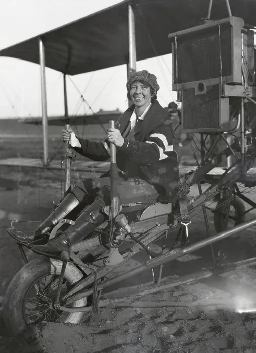 Framed Print : Ruth Law Seated In Airplane Framed Print : Ruth Law Seated In Airplane