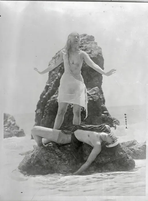 Framed Print : Ruth St. Denis and Ted Shawn Rehearsing on Rocks Framed Print : Ruth St. Denis and Ted Shawn Rehearsing on Rocks