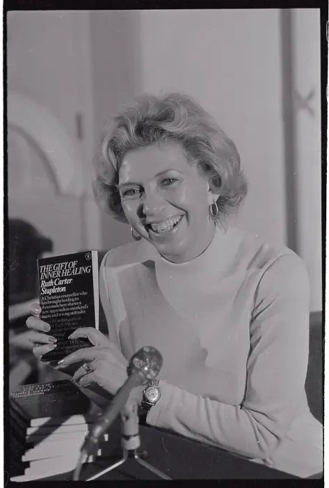Framed Print : Ruth Stapleton Holding Her Published Book Framed Print : Ruth Stapleton Holding Her Published Book