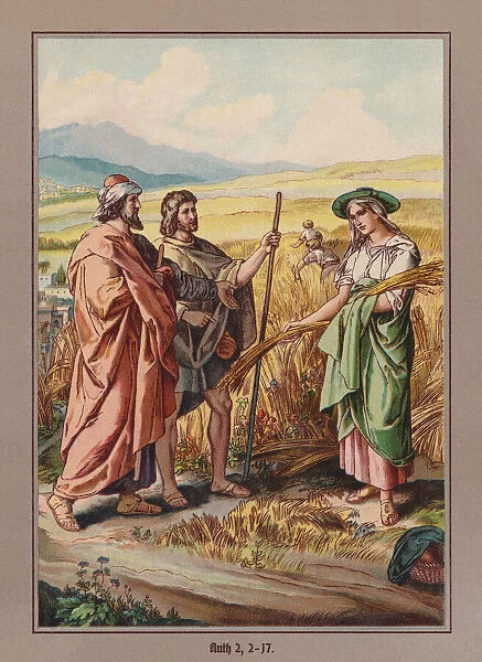 Ruth Works in the Field of Boaz, chromolithograph, published c. 1880
