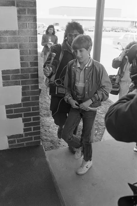 Framed Print : Ryan White Walking into School Framed Print : Ryan White Walking into School